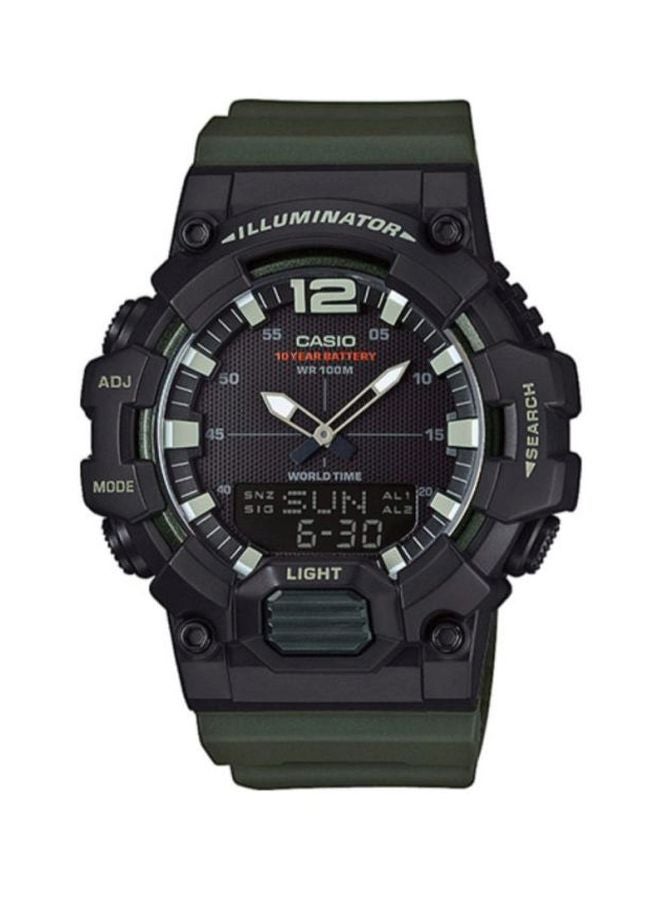 كاسيو ساعة يد رقمية وبعقارب مقاومة للماء طراز HDC-700-3AVEF - قياس 53 مم - لون أخضر زيتوني للرجال - Image 1