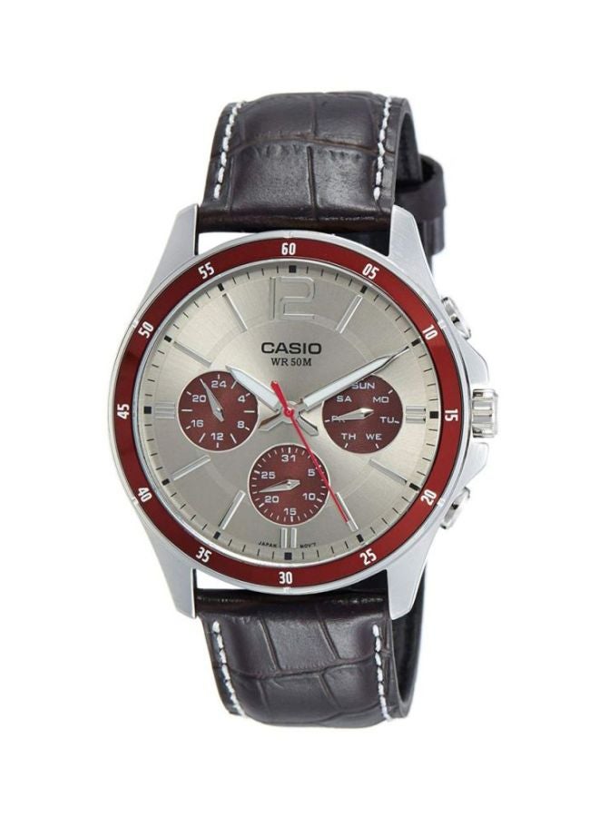 CASIO Men's Enticer Water Resistant Analog Watch Mtp-1374L-7A1 - 47 mm - Black - Image 1