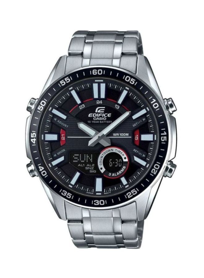 CASIO - Men's Edifice Analog-Digital Watch EFV-C100D-1AVDF - 52 mm - Silver - Image 1