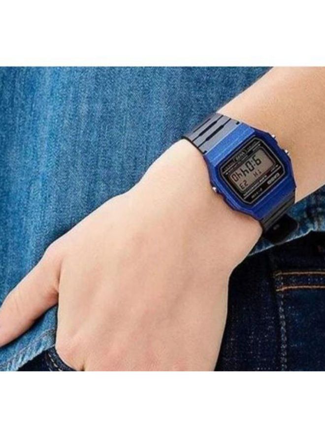 CASIO - Men's Resin Digital Watch F-91WM-2ADF - 35 mm - Black/Blue - Image 1
