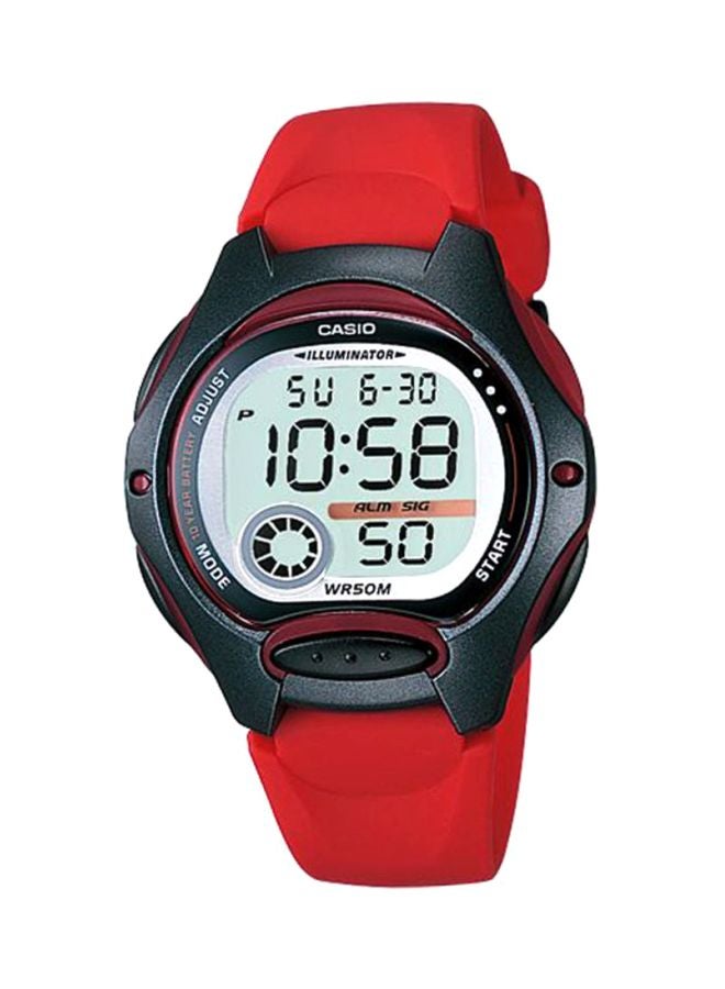 CASIO Women's Resin Digital Wrist Watch LW-200-4AVDF - 35 mm - Red - Image 1