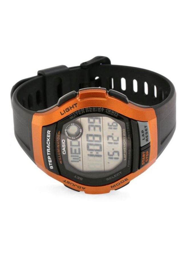 كاسيو ساعة يد رقمية للشباب طراز LWS-2000H-4AV - قياس 44 مم - لون أسود/برتقالي للرجال - Image 5