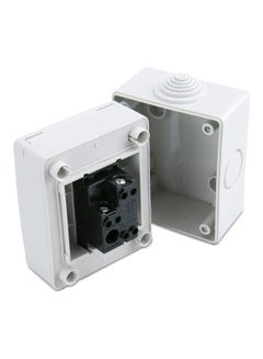 MODI Weatherproof Plug Socket and Switch Box - 2 Gang Grey/White  - Image 2