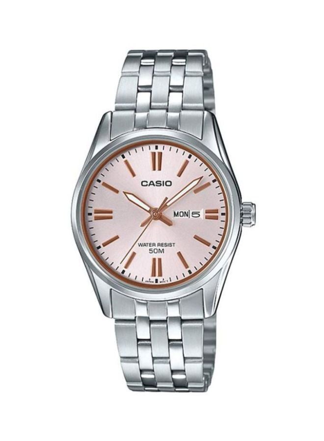 كاسيو ساعة يد إنتيسر بعقارب طراز LTP-1335D-4AVDF - 30 مم - فضي للنساء - Image 1