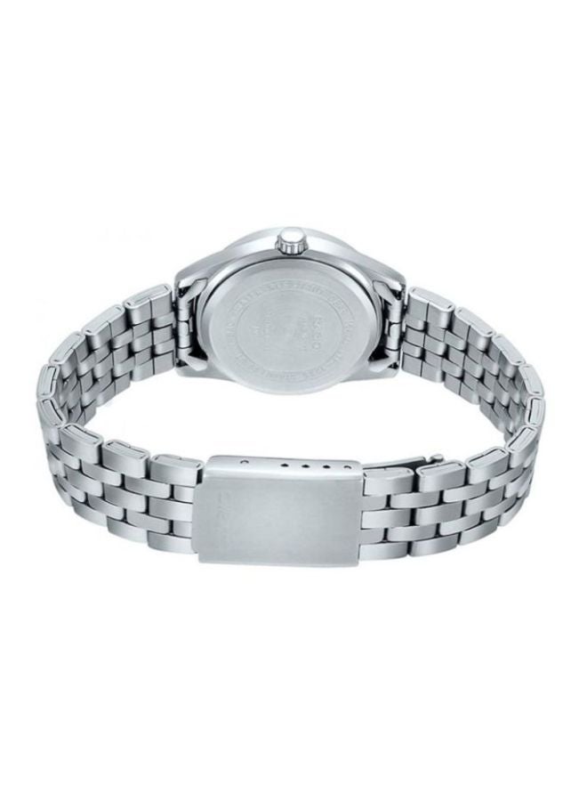 كاسيو ساعة يد إنتيسر بعقارب طراز LTP-1335D-4AVDF - 30 مم - فضي للنساء - Image 2