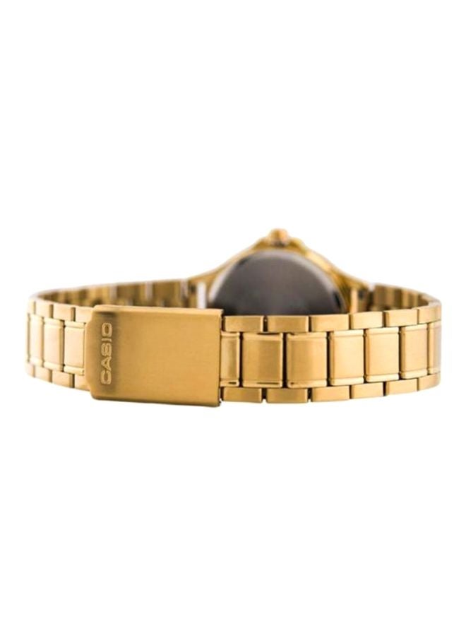 كاسيو ساعة يد كرونوغراف بسوار من الإستانلس ستيل طراز MTP-V300G-9AUDF - 38 مم - ذهبي للرجال  - Image 2