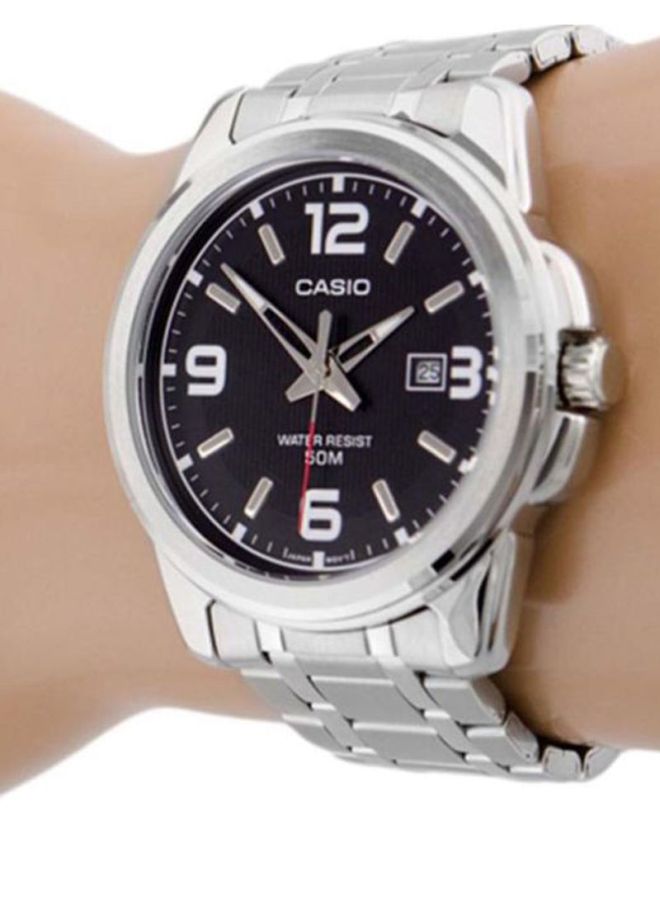 CASIO - Men's Enticer Water Resistant Analog Watch MTP-1314D-1AVDF - 50 mm - Silver - Image 1