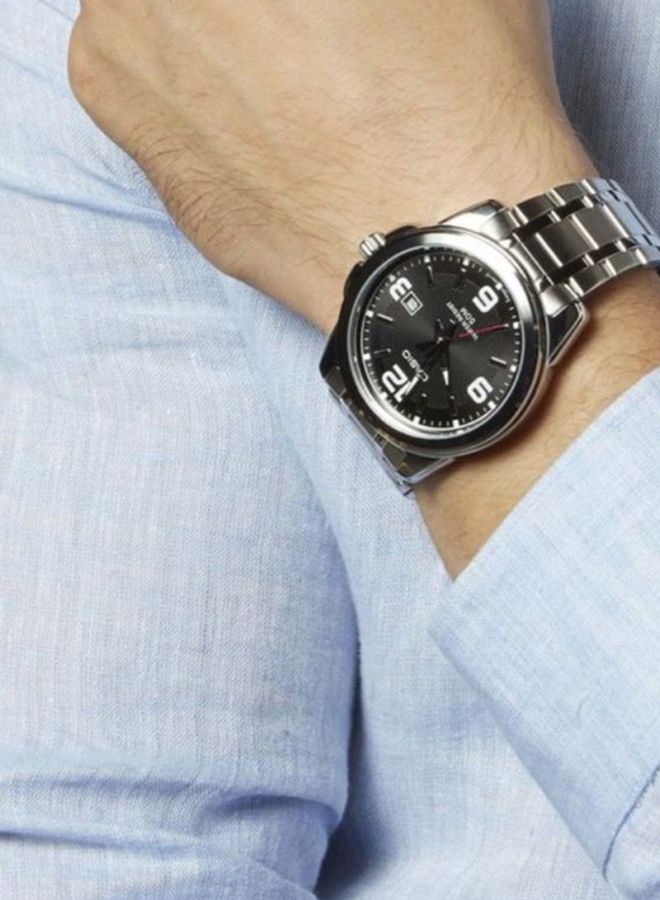 CASIO - Men's Enticer Water Resistant Analog Watch MTP-1314D-1AVDF - 50 mm - Silver - Image 1