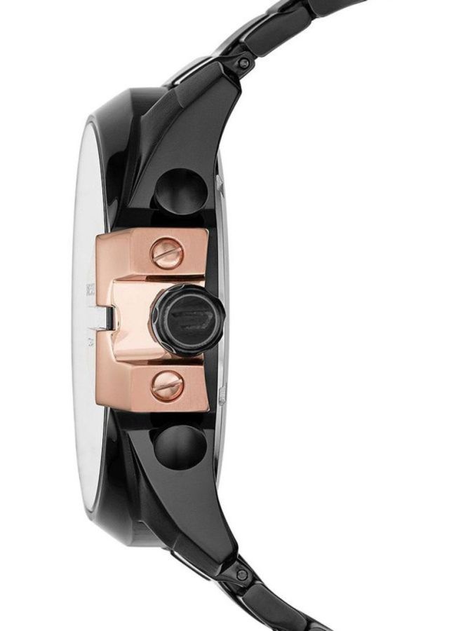 ديزل ساعة يد تشي كرونوغراف دائرية الشكل بسوار من الستانلس ستيل مقاس 59 مم - لون أسود - طراز DZ4309 للرجال - Image 5