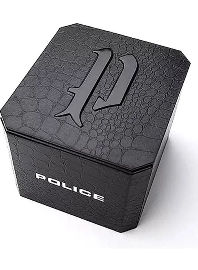 POLICE Norwood Round Shape Leather Band Analog Wrist Watch 48 mm - Brown - P 15472JSB-02