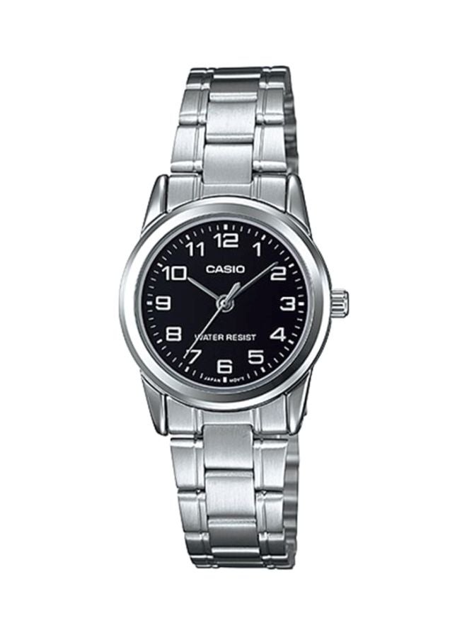 كاسيو ساعة يد بعقارب مقاومة للماء طراز LTP-V001D-1 - مقاس 25 مم - لون فضي للنساء - Image 1