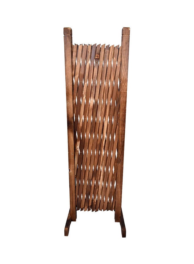 Generic Portable Expandable Wooden Fence Brown  - Image 1