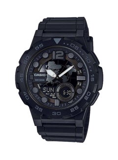 CASIO Men's Water Resistant Silicone Analog Wrist Watch AEQ-100W-1BV - 48 mm - Black  - Image 1