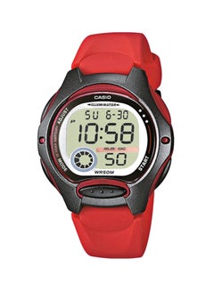 Women's Water Resistant Digital Watch LW-200-4AVEF - 35 mm - Red
