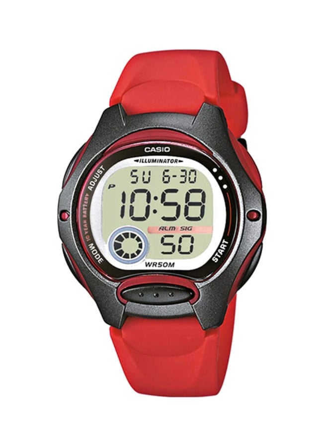 CASIO - Women's Water Resistant Digital Watch LW-200-4AVEF - 35 mm - Red - Image 1
