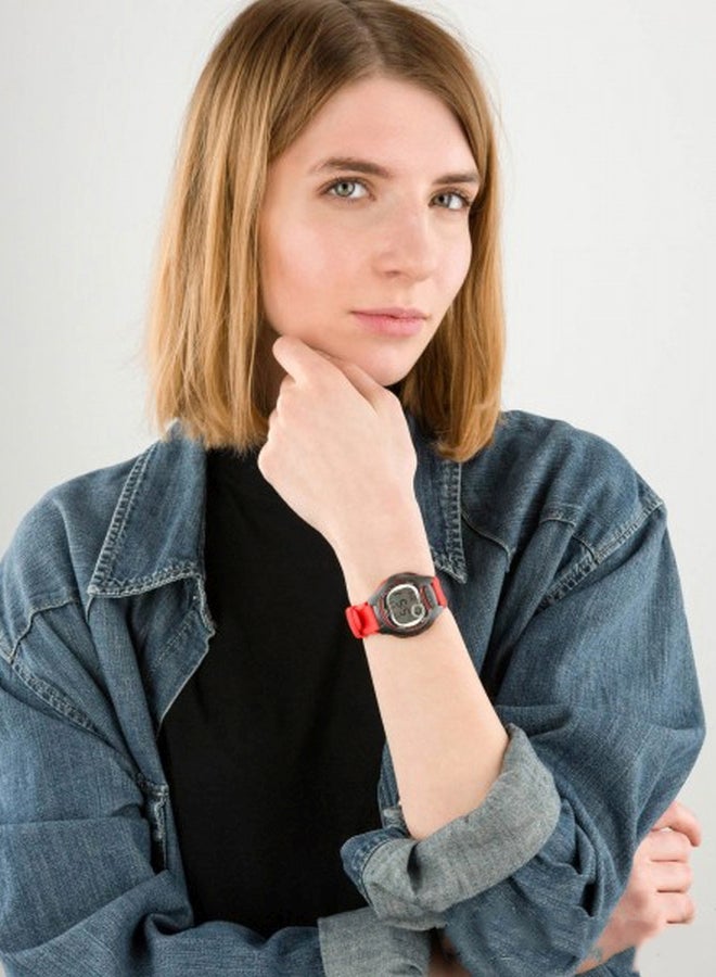 CASIO - Women's Water Resistant Digital Watch LW-200-4AVEF - 35 mm - Red - Image 1