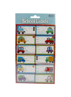School Labels Multicolour