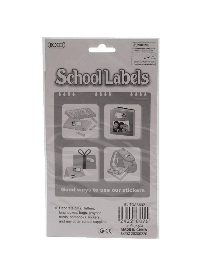 ROCO - School Labels Multicolour - Image 1