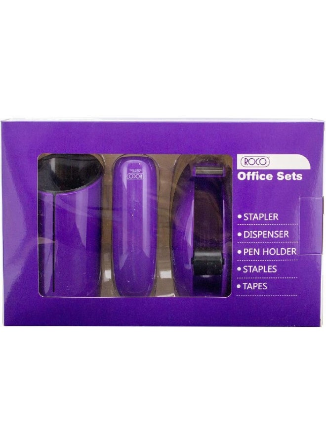 روكو مجموعة مكتبية أرجواني / فضي - Image 2