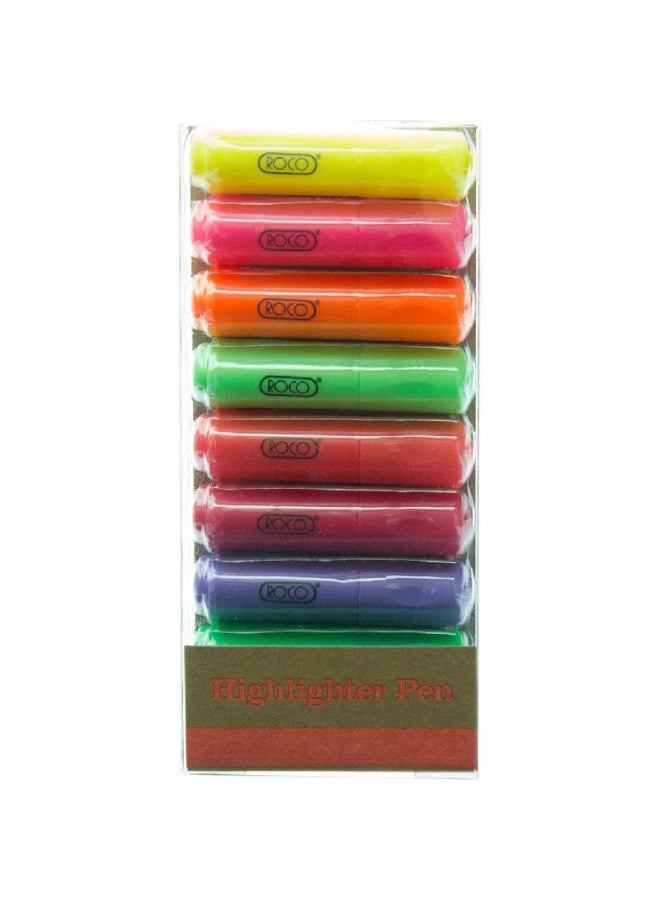 روكو مجموعة أقلام تظليل برأس مشطوف متعدد الألوان