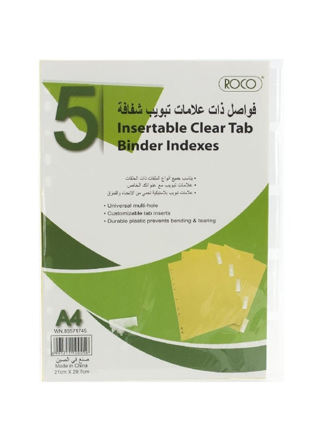 ROCO Tab Binder Index Set