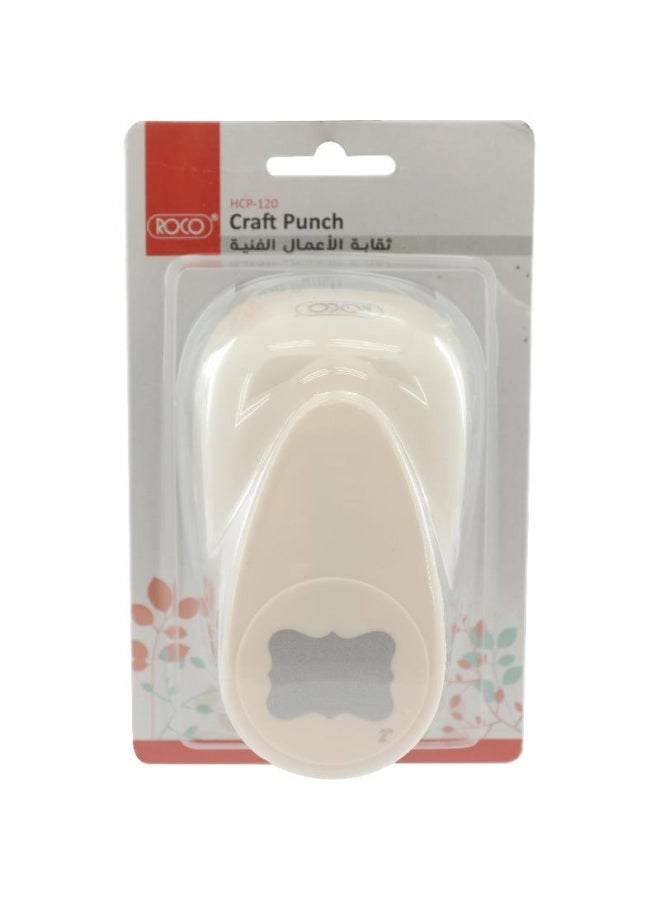 ROCO Ornate Bracket Single Hole Craft Punch White/Beige - Image 1