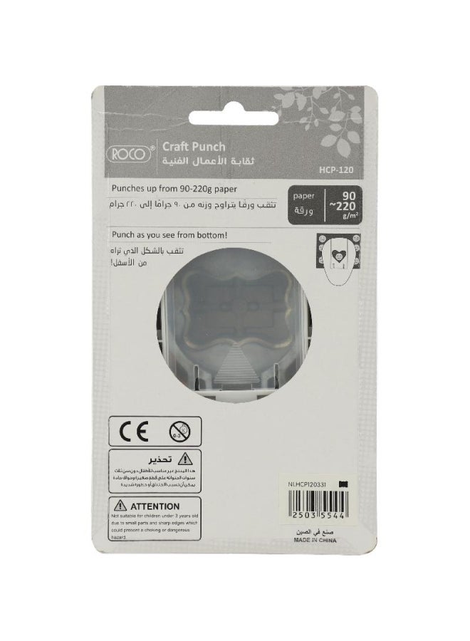 ROCO Ornate Bracket Single Hole Craft Punch White/Beige - Image 2