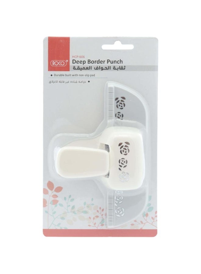 ROCO Rose Single Hole Craft Punch White/Beige - Image 1