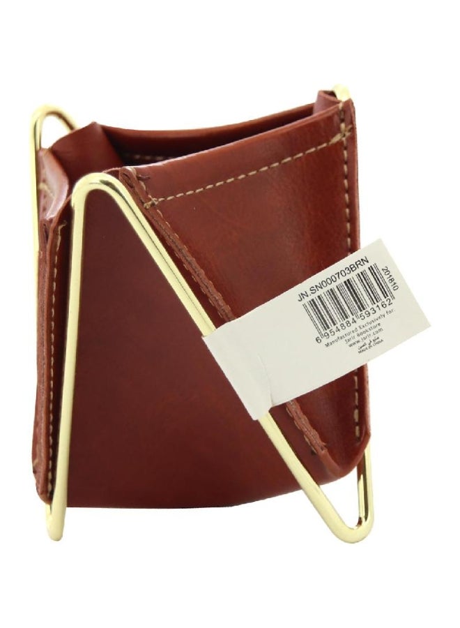 روكو حامل أقلام محمول بني/أصفر - Image 2