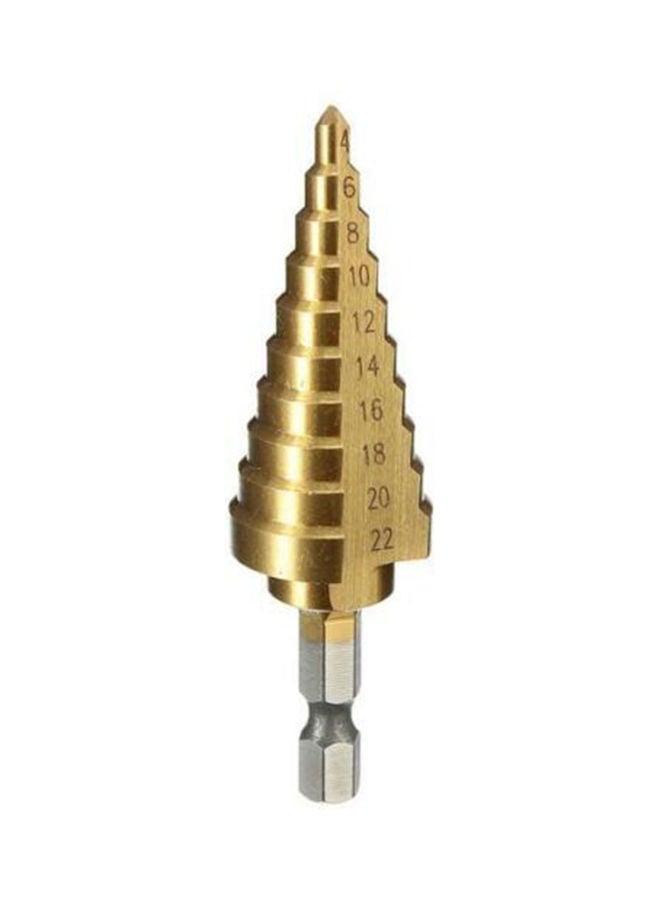 High-speed Steel Step Cone Drill Bit Gold 8.00 x 3.00 x 3.00cm - Image 1