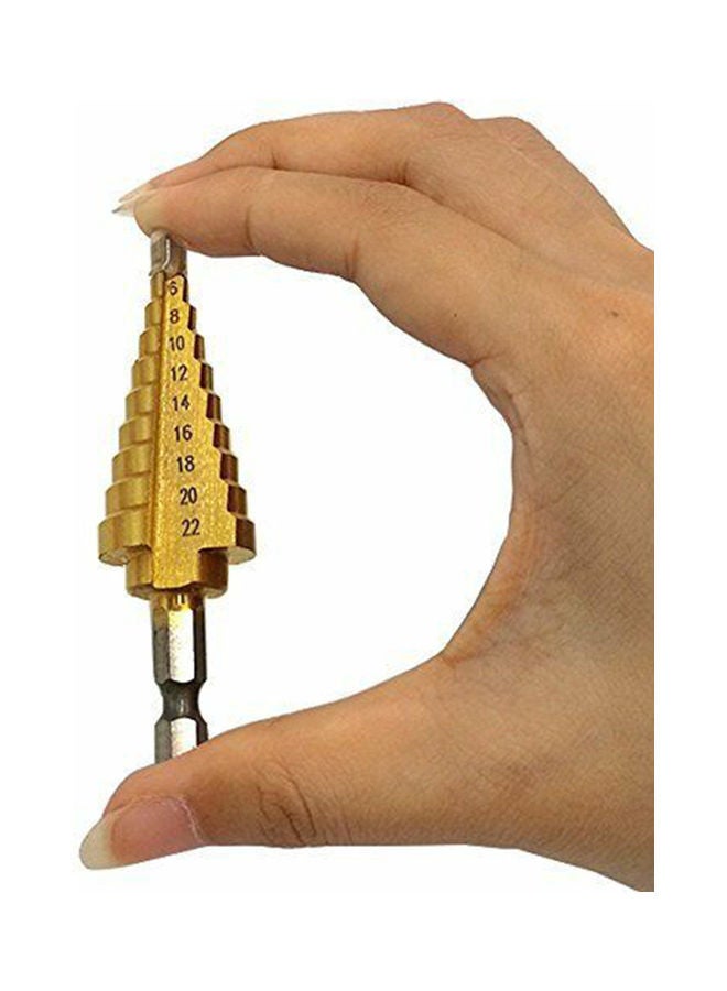 High-speed Steel Step Cone Drill Bit Gold 8.00 x 3.00 x 3.00cm - Image 3