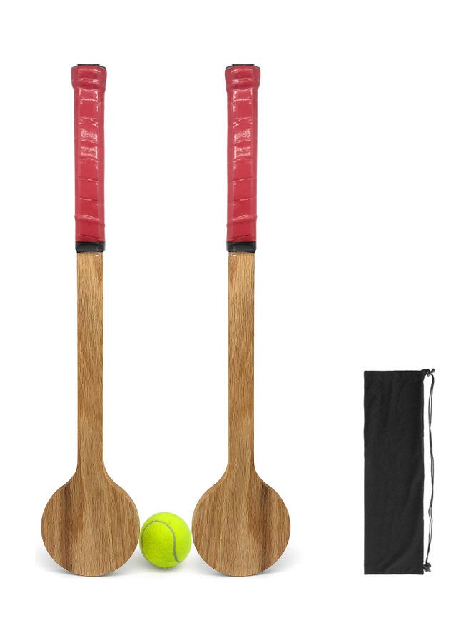 Generic 2-Piece Tennis Wooden Spoon Racket - Image 1