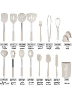 14-Piece Silicone Cooking Utensil Set Grey One Size - v1624621487/N48572990A_2