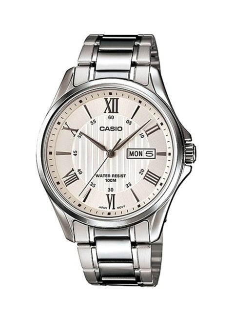 Men's Stainless Steel Analog Watch MTP-1384D-7AVDF - 47 mm - Silver