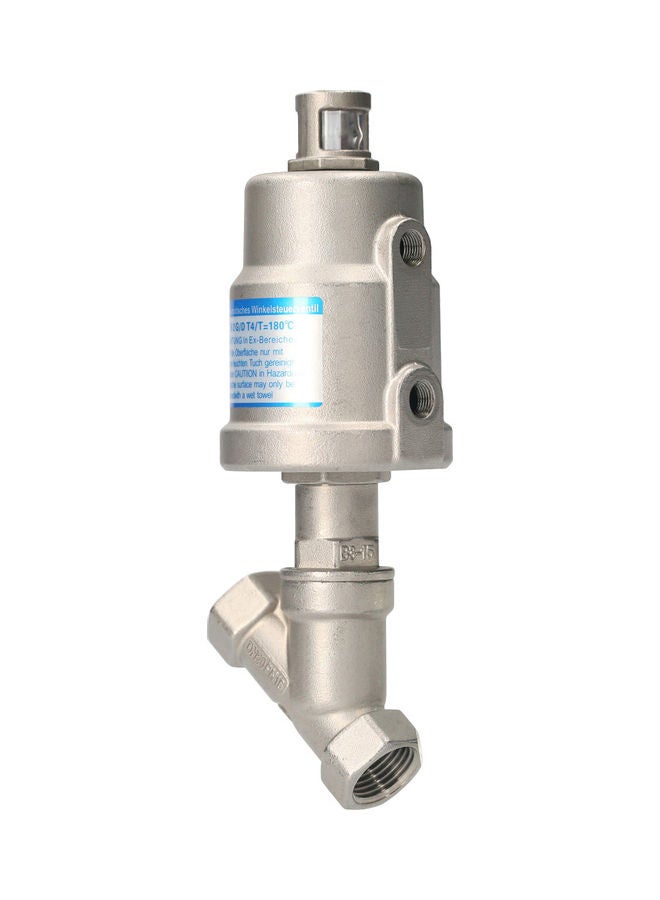 KKmoon DN20 Stainless Steel Angle Seat Valve Silver - Image 1