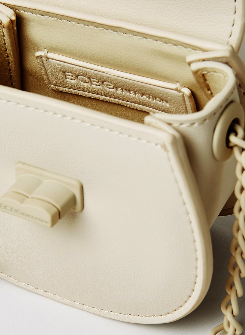 BCBGeneration Micro Crossbody Bag White - Image 4