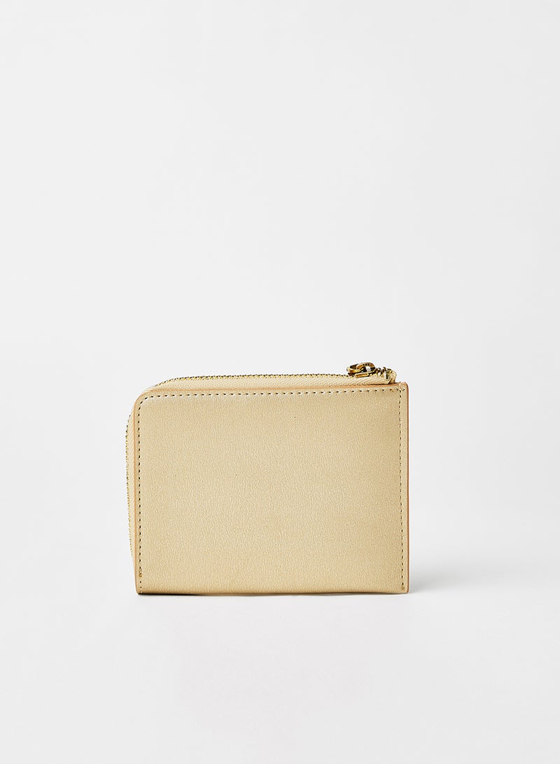 BCBGeneration Faux Leather Card Holder Gold - Image 2