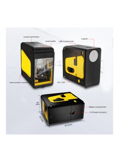 Generic Portable 2 Line High-Precision Laser Level Tool Yellow/Black  - Image 2