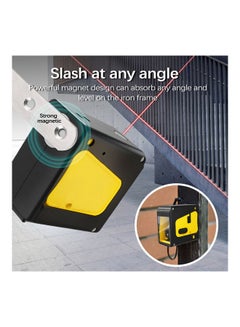 Generic Portable 2 Line High-Precision Laser Level Tool Yellow/Black  - Image 5