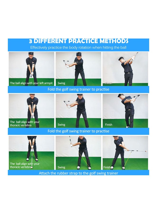 Generic Folding Golf Swing Trainer with Rubber Strap - Image 3