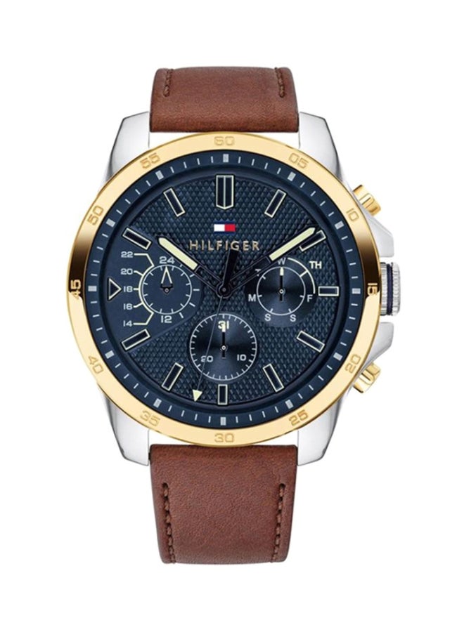 TOMMY HILFIGER - Men's Leather Chronograph Watch 1791561 - Image 1