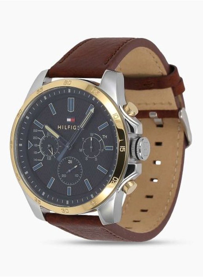 TOMMY HILFIGER - Men's Leather Chronograph Watch 1791561 - Image 1