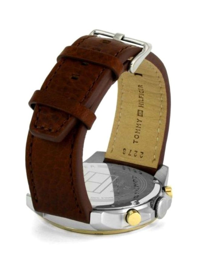 TOMMY HILFIGER - Men's Leather Chronograph Watch 1791561 - Image 1