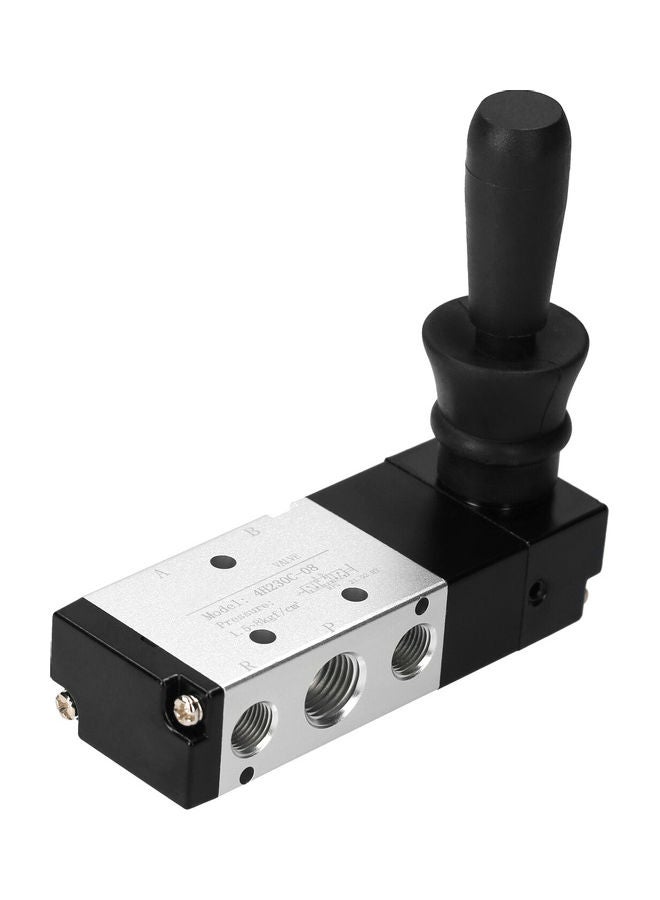 KKmoon 4H230C-08 Air Hand Lever Operated Valve Black/Silver - Image 1