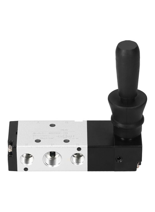 KKmoon 4H230C-08 Air Hand Lever Operated Valve Black/Silver - Image 4