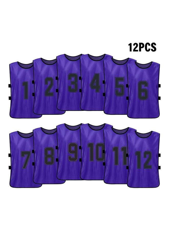 Generic 12-Piece Adult Style Double-Sided Printing Number 1-12 Team Vest - Image 1