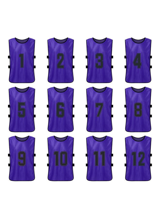 Generic 12-Piece Adult Style Double-Sided Printing Number 1-12 Team Vest - Image 4