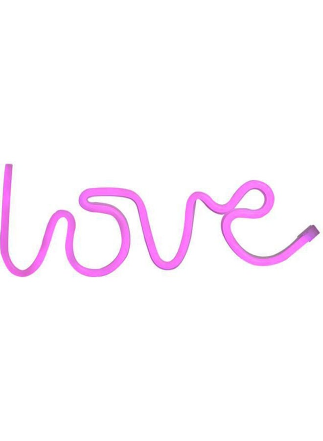 Neon Lamp Love Shape Decoration Night Light Pink  - Image 1