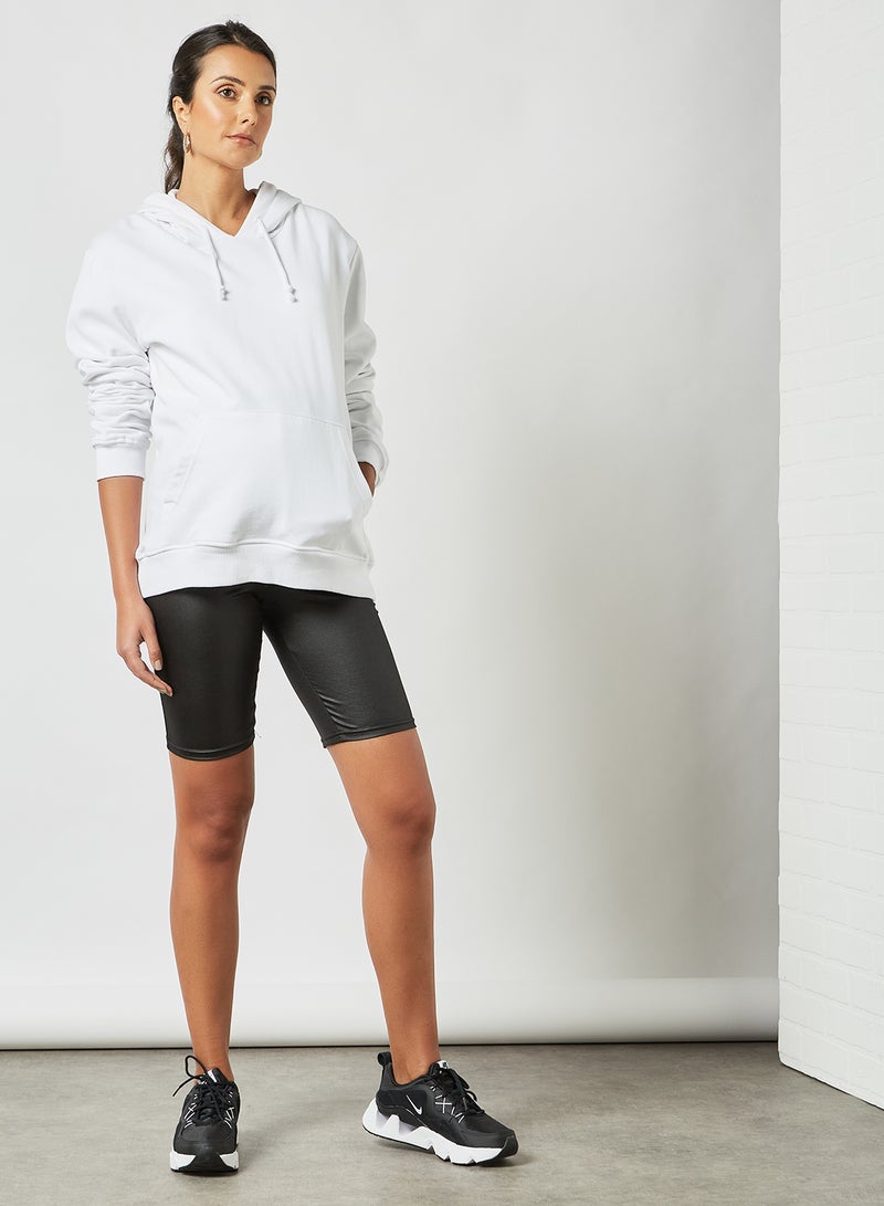 Mamalicious Faux Leather Maternity Shorts Black  - Image 4