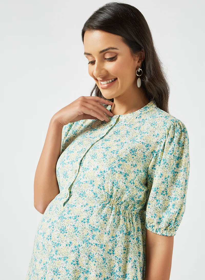 Mamalicious Floral 2-in-1 Maternity Top Colored FL/AOP